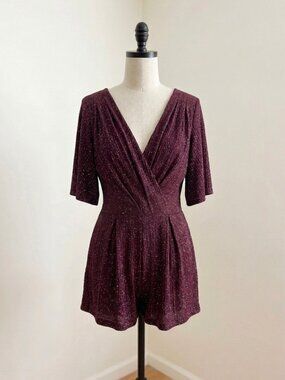 Sparkly Plum Purple Romper
